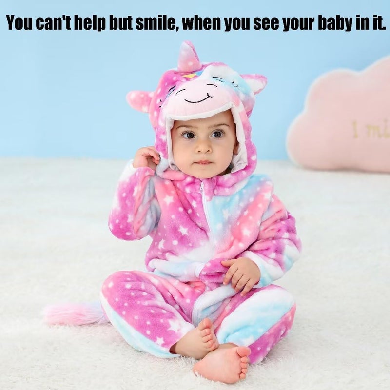 OLLULL Baby Unicorn Costumes Unisex Toddler Outfit Halloween Dress Up Romper 18-24 Months - Image 2